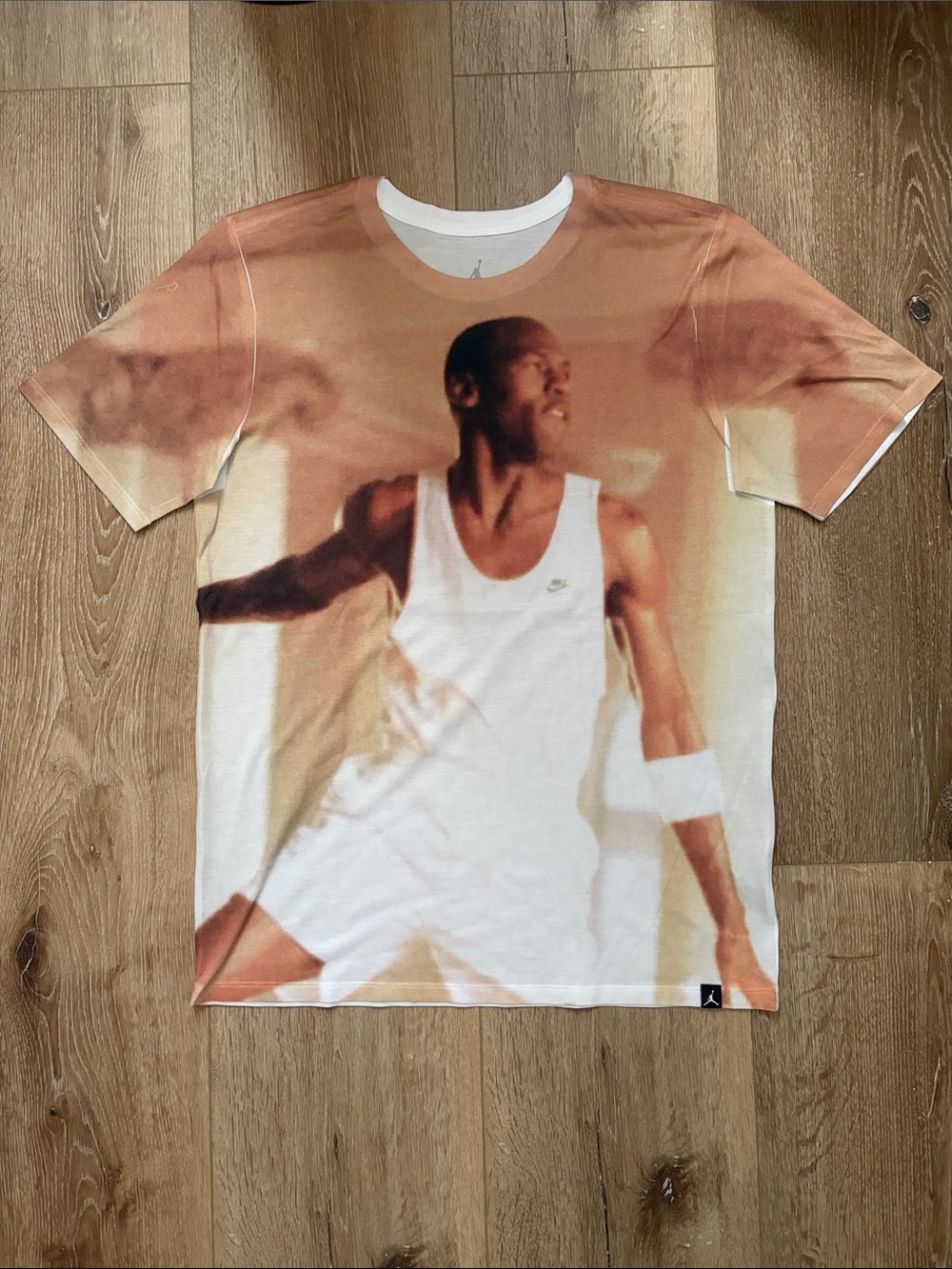 Jordan Men’s Graphic Tee in White and Sunset Orange